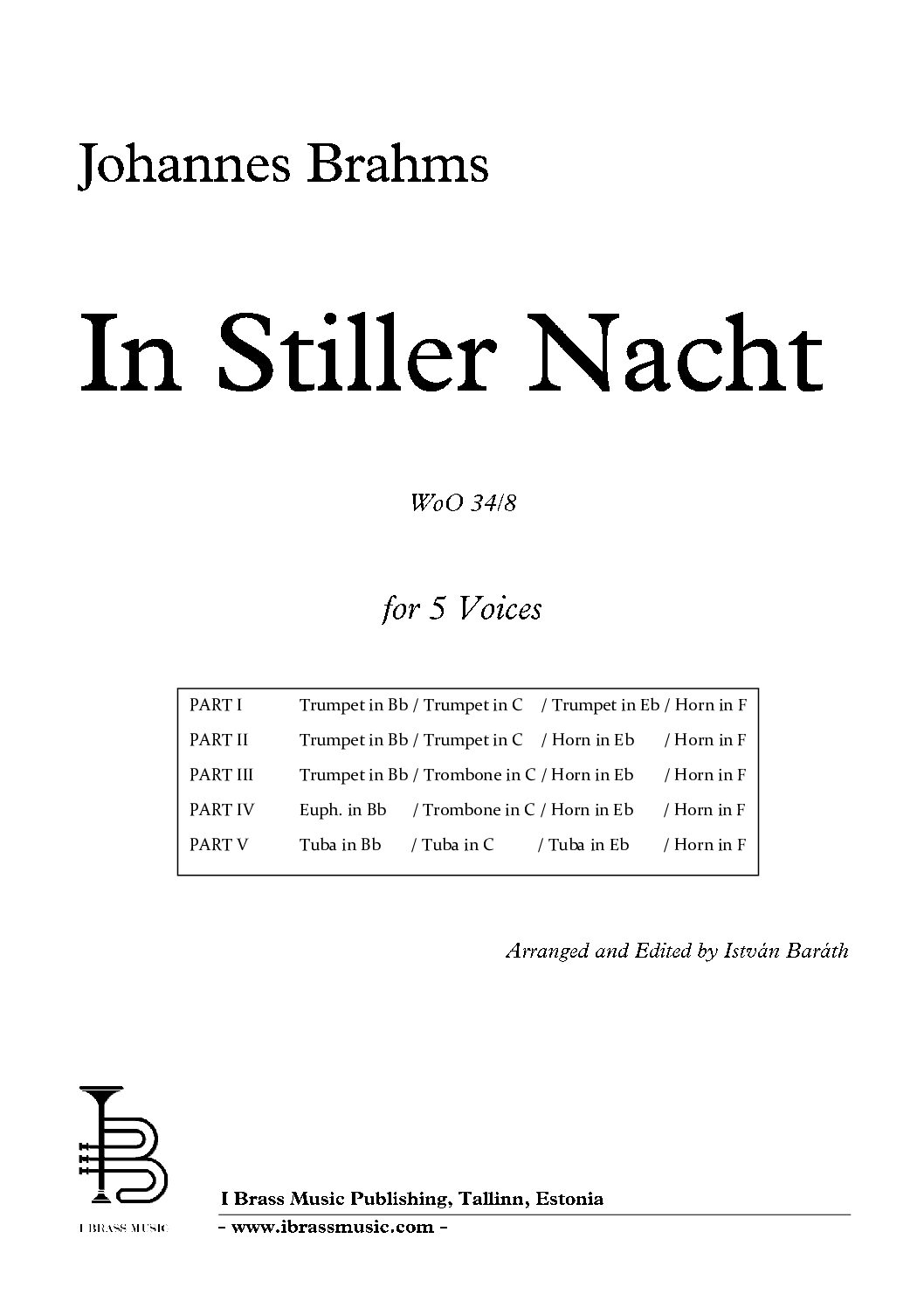 BRAHMS, Johannes – In Stiller Nacht