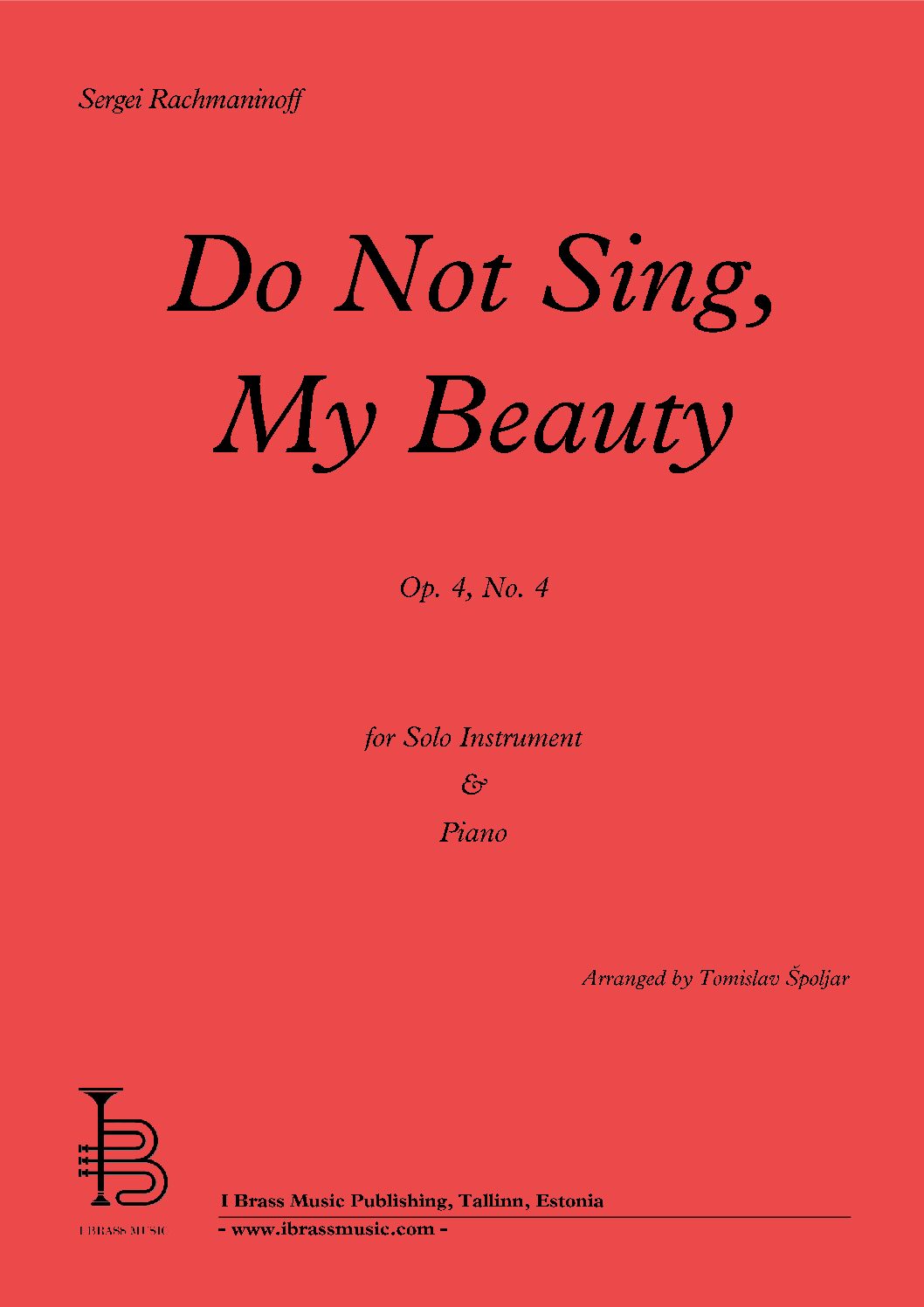 RACHMANINOFF, Sergei – Do Not Sing, My Beauty